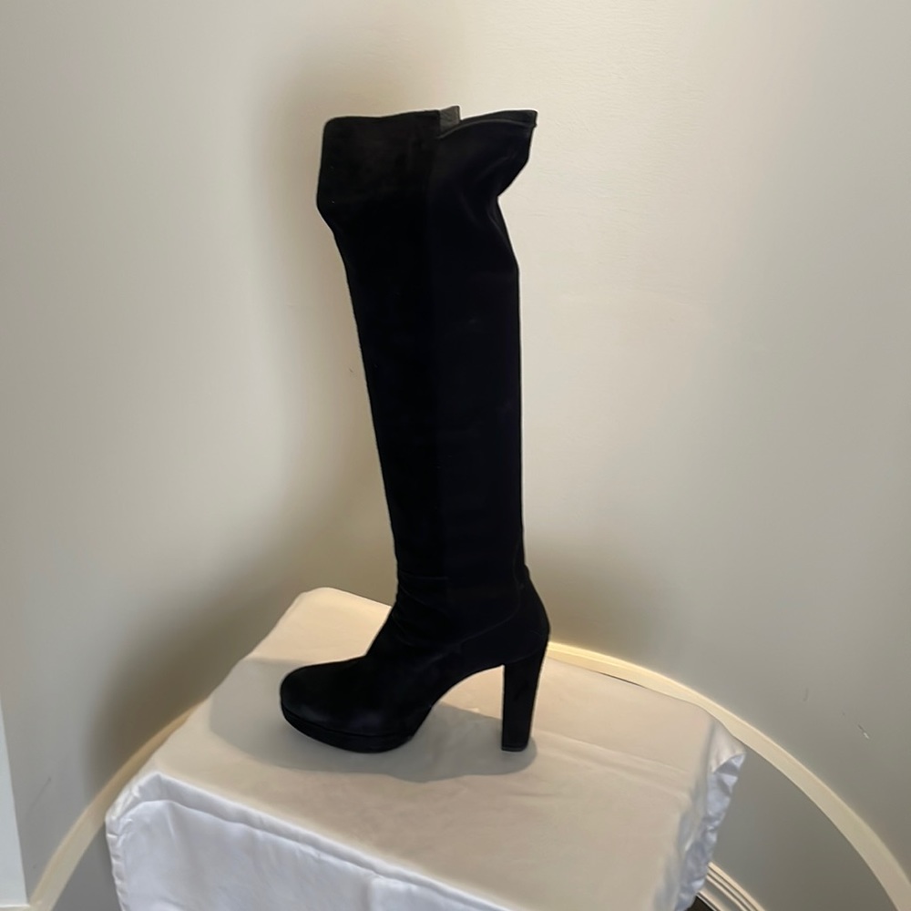 Stuart Weitzman tall, black, suede boots